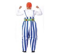 FIESTAS GUIRCA | Strong Gaul Fancy Dress Costume - Belt and Trousers - Warrior and Viking Costumes for Halloween, Carnival and Fancy Dress Parties - Ideal for Men - Blue and White