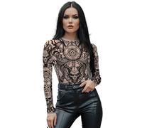 FIESTAS GUIRCA | Tattoo Effect Bodysuit - Fancy Dress Top for Halloween and Carnival - Ideal for Costume Parties and Celebrations - Unisex