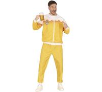 FIESTAS GUIRCA Team Beer Tracksuit Mens Fancy Dress Costume - Beer Shell Suit Funny Mens Costume - Jogging Suit Bachelor Party Stag Do Fancy Dress Men Size M