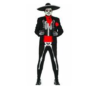 Fiestas Guirca Teen Boys Day Of The Dead Costume Set14-16 Years Black/Red FG113