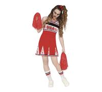 Fiestas Guirca Teen Girls Zombie Cheerleader Costume Set14-16 Years Red/White F