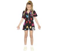 Childs Halloween 80s Telepathic Girl Fancy Dress Costume Kids Strange Outfit fg