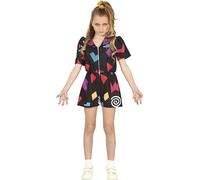 FIESTAS GUIRCA Telepathic Girl Fancy Dress Costume - 80's Style Jumpsuit for Girls 10-12 Years