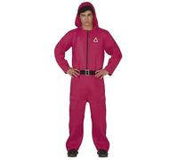 Mens The Gamer Fancy Dress Costume Red Boiler Suit Outfit Stag Do Suit New fg