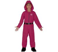 FIESTAS GUIRCA The Gamer Kids Costume Red Overall Fancy Dress for Boys and Girls Age 10-12 Years
