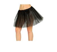 FIESTAS GUIRCA | Tutu for Women (One Size) - Textile Fancy Dress Accessory for Halloween, Carnival and Themed Parties - Ideal for Dancer, Angel, Hen Parties and Bride Costumes Black