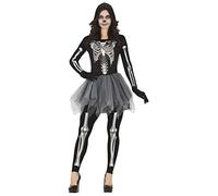 FIESTAS GUIRCA Tutu Skeleton Halloween Costume Adult Women - Adults Fancy Dress Costumes Women with 3D Skeleton Print Size L 14-16