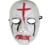 Fiestas Guirca Unisex Adult Cross Pvc Mask White/red (One Size)