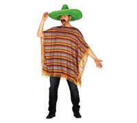 Fiestas Guirca Unisex Adult Mexican Costume PonchoL Multicoloured FG1056