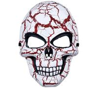 Fiestas Guirca Unisex Adult Skull Pvc Mask White/red (One Size)