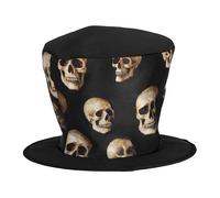 Fiestas Guirca Unisex Adult Skulls Costume HatOne Size Black/Beige FG443