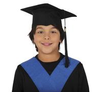 FIESTAS GUIRCA | Unisex Children's Graduation Hat (One Size) - Fancy Dress Accessory for Graduation Parties and Summer Celebrations - Ideal for Boys and Girls - Black