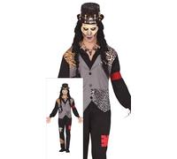 FIESTAS GUIRCA Voodoo Priest Men Fancy Dress Costume - Shaman Witcher Costume - Mens Halloween Costumes Adult Size M