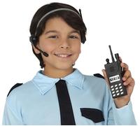 FIESTAS GUIRCA | Walkie Talkie Set with Headphones - Game Gadget for Police Fancy Dress Costume - Ideal for Fancy Dress Parties, Carnival and Halloween - Accessory for All Users - Black