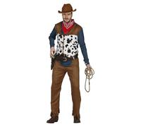 FIESTAS GUIRCA Western Cowboy Fancy Dress Costume - Sheriff Rodeo Cowboy for Men Size L