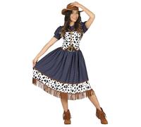 FIESTAS GUIRCA Western Cowgirl Fancy Dress Costume - Rodeo Doll Outfit with Dress and Vest for Ladies Size L