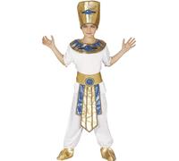 FIESTAS GUIRCA White and Golden Pharaoh Boy Fancy Dress Costume - Fancy Egyptian Attire for Teenagers 14-16 Years