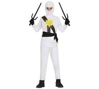 FIESTAS GUIRCA White Ninja Warrior Boys Fancy Dress Costume - Karate Fighter Kids Fancy Dress Costumes Boys 5-6 years