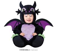 FIESTAS GUIRCA Winged Black Dragon Baby Fancy Dress - Halloween Kids Costume Baby Boy Age 12-18 Months