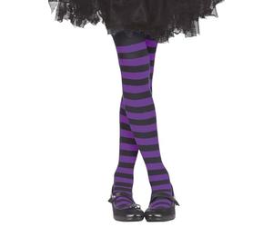 FIESTAS GUIRCA Witch Striped Purple Tights for Kids