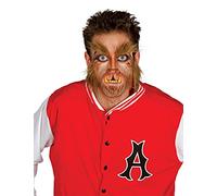 FIESTAS GUIRCA | Wolfman Beard and Eyebrows with Sideburns (One Size) - Fancy Dress Accessory for Halloween and Superhero and Villain Parties - Ideal for Adult Men - Brown