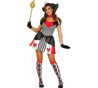 Fiestas Guirca Women's Fancy Dress Adult Queen Of Hearts in Black | Size: Medium Fiestas Guirca Black M