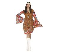Fiestas Guirca Womens/Ladies Hippie Costume Set10 UK - 12 UK Brown/Multicoloured