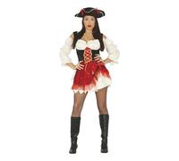 Fiestas Guirca Womens/Ladies Pirate Costume SetS Red/Black FG500