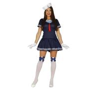 Fiestas Guirca Womens/Ladies Sailor Costume SetL Blue/White FG376