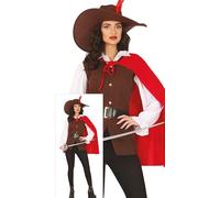 FIESTAS GUIRCA Women's Red Musketeer Costume - Costumes Woman with Musketeer Hat