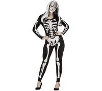 FIESTAS GUIRCA Women's Skeleton Silhouette Costume