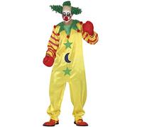 FIESTAS GUIRCA Yellow Killer Clown Halloween Costume for Men - Mens Fancy Dress Costumes Adult Size L 42-44
