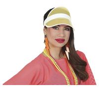 FIESTAS GUIRCA | Yellow Transparent Visor Hat - Fancy Dress Accessory for 80s Parties and Sports Events - Ideal for Unisex Adults - Yellow