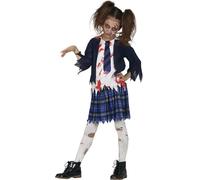 Girls Zombie School Girl 7-9 Years