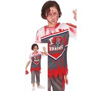 FIESTAS GUIRCA Zombie Quarterback Boys Fancy Dress Costume - Rugby American Football High School Uniform - Boys Halloween Costumes Age 5-6 Years