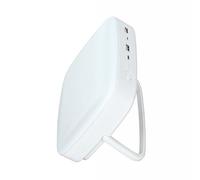 Fieuaah Portable ABS 4 Slot 21700 Battery Holder Case Cover, White | Easy Assembly for Outdoor Camping and Emergencies Use with Shock Resistant Cover and LED Light Function