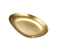Fieuaah Retro 304 Stainless Steel Serving Plate for Fruit, Gold | Elegant Tray for Party and Picnic Use, Serving Tray for Family Dinner and Holiday Feast, Daily Dining