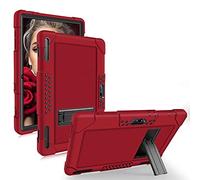 FIEWESEY for Pritom M10 Inch Case, Heavy-Duty Drop-Proof Shock-Resistant Kids Friendly Protective case for QuntiCO Y10/Voger priorpad X100/Digiland Tablet DL1036/Gateway Tablet 10 Inch (Red/Black)