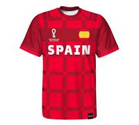 FIFA Official World Cup 2022 Classic Short Sleeve Tee, Youth, Spain, Age 8-10 Red