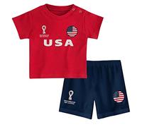 FIFA Official World Cup 2022 Tee & Short Set, Baby's, USA, Team Colours, 12 Months