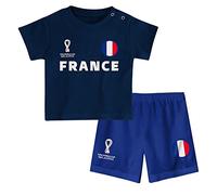 FIFA Unisex Kinder Official World Cup 2022 Tee & Short Set, Toddlers, France, Alternate Colours, Age 3, Blue, Medium