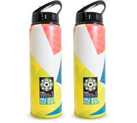 FIFA Women's World Cup 750ml Aluminium Sports Bottle with folding straw (Pack of 2)