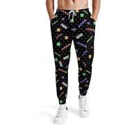 fifbird 80s Joggers for Men 90s Mens Sweatpants Joggers Pants 80s Costume Outfit with Pockets Athletic Pants for Jogging Gym M