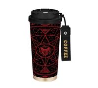 fifbird Coffee Tumblers for Women with Lid Gothic Red Black Halloween Tarot Astrology Coffee Mug Travel Stainless Steel for Hot Cold Drinks