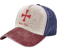 fifbird Deus Vult Knights Templar Cross Hats Distressed Baseball Caps Washed Dad Trucker Denim Cowboy Hat