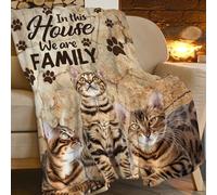 fifbird Flannel Fleece Blanket Bengal Cats Cute Bengal Cat Decor Super Cozy Plush Lightweight Soft Plush Animals Gifts For Cat Lovers Girls Boys Kids Women Men ofa Be Blankets
