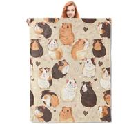 fifbird Flannel Fleece Blanket Guinea Pig Gifts for Kids and Adults Adorable Pet Cozy Soft Warm Plush Guinea Pig for Home Decor Throw Blankets