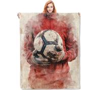fifbird Flannel Fleece Blanket Soccer Goalie Gifts for Women Soccer Soft Warm Lightweight for Bedding Sofa Couch Home Travel Decor Throw Blankets