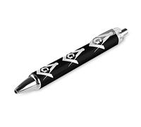fifbird Freemason Logo Square Retractable Ballpoint Pen 0.5mm Bold Point Black Ink Pens Premium Quality Writing Instrument 4Pcs