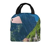 fifbird Lunch Bag Beautiful Mountain Insulated Thermal Cooler Work Picnic Snack Cooler School Large Capacity Box Holder Tote Bags